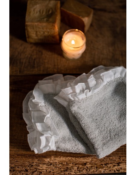 Gants de toilette en coton Gitane