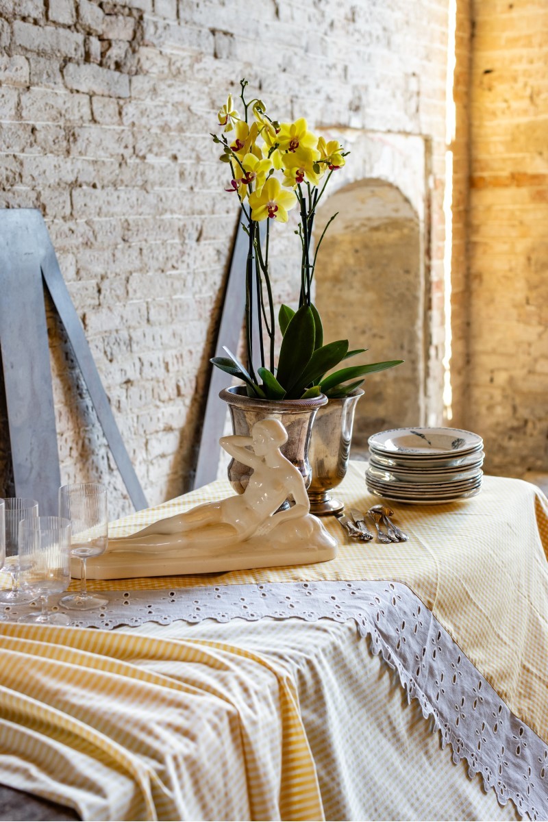 Nappe en coton Amalfi enduit