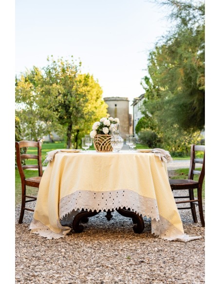 Nappe en coton Amalfi enduit