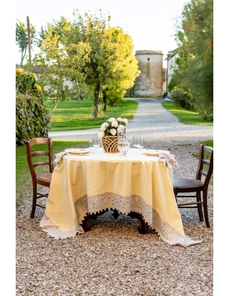 Nappe en coton Amalfi enduit