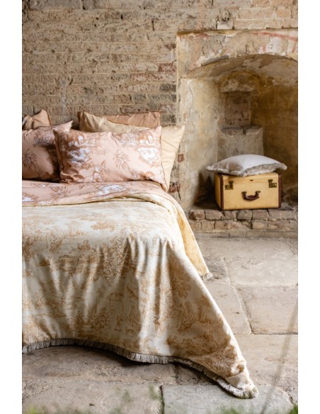 Couvre-lit en coton à franges