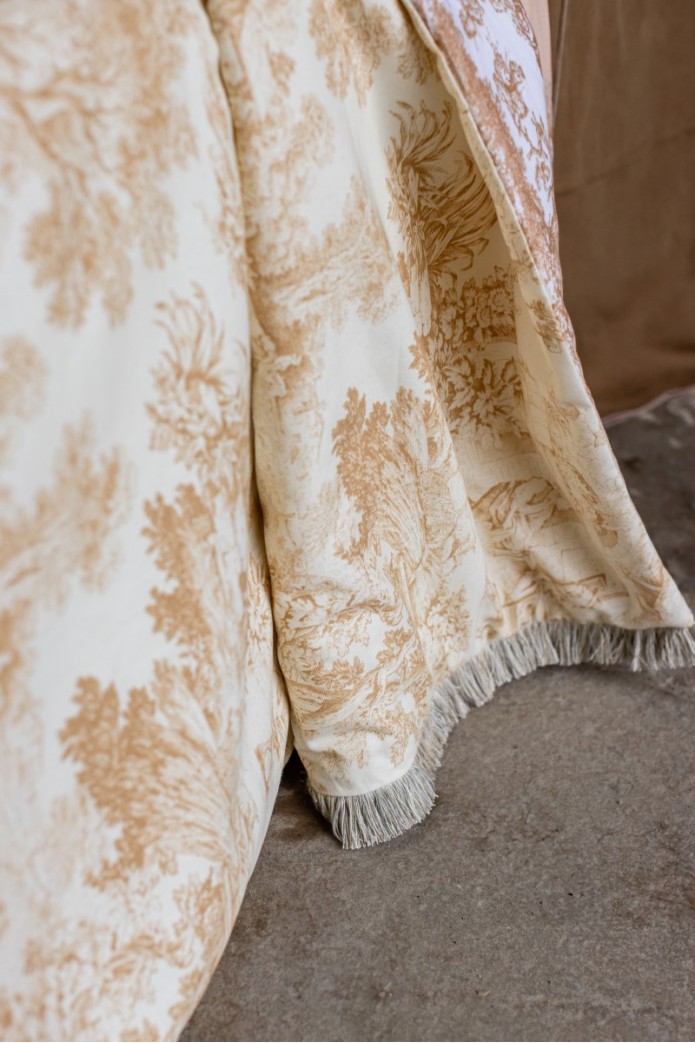 Couvre-lit en coton à franges 2