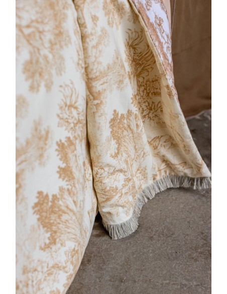 Couvre-lit en coton à franges