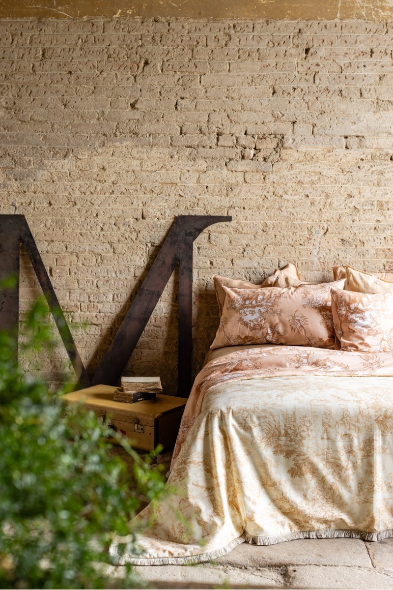 Couvre-lit en coton à franges