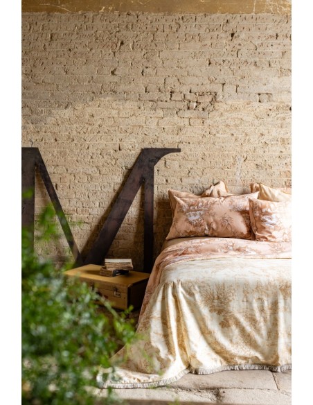 Couvre-lit en coton à franges