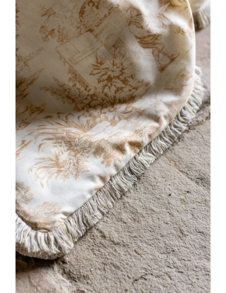 Couvre-lit en coton à franges