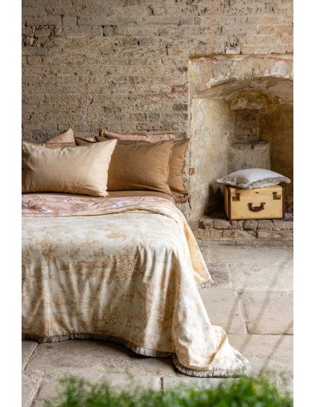 Couvre-lit en coton à franges