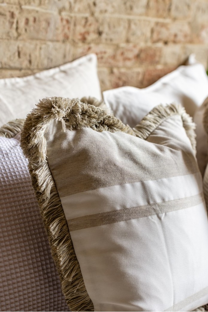 Taie d'oreiller avec franges