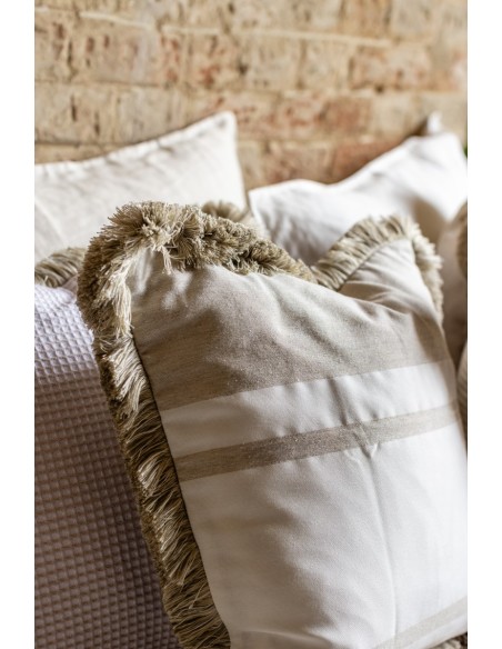 Taie d'oreiller avec franges
