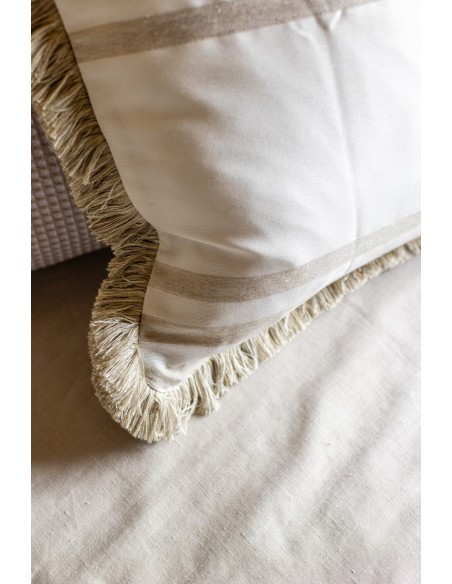 Taie d'oreiller avec franges