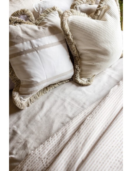 Taie d'oreiller avec franges