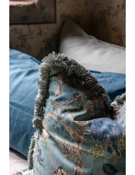 Taie d'oreiller avec franges