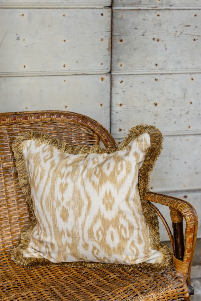 Taie d'oreiller avec franges