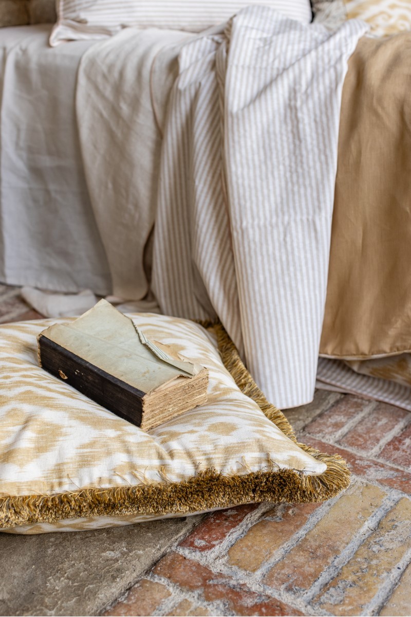 Taie d'oreiller avec franges