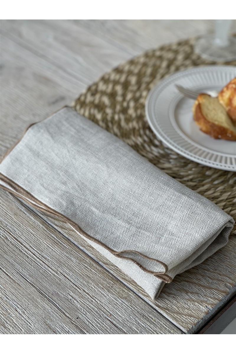 Serviette de table Filo Linen Jacquard