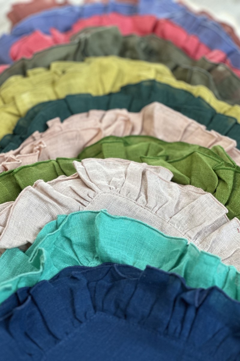 Lot de 12 serviettes de table Gitane assorties