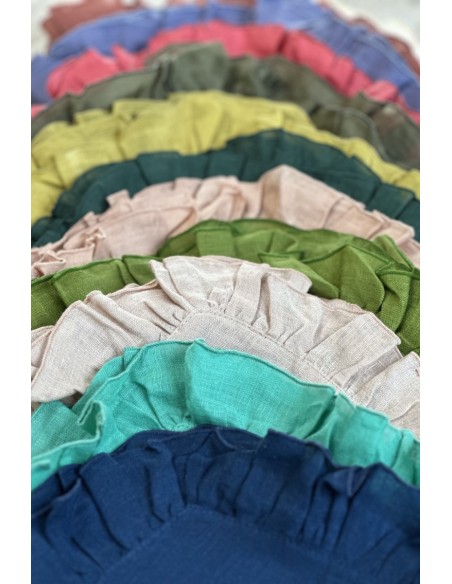 Lot de 12 serviettes de table Gitane assorties