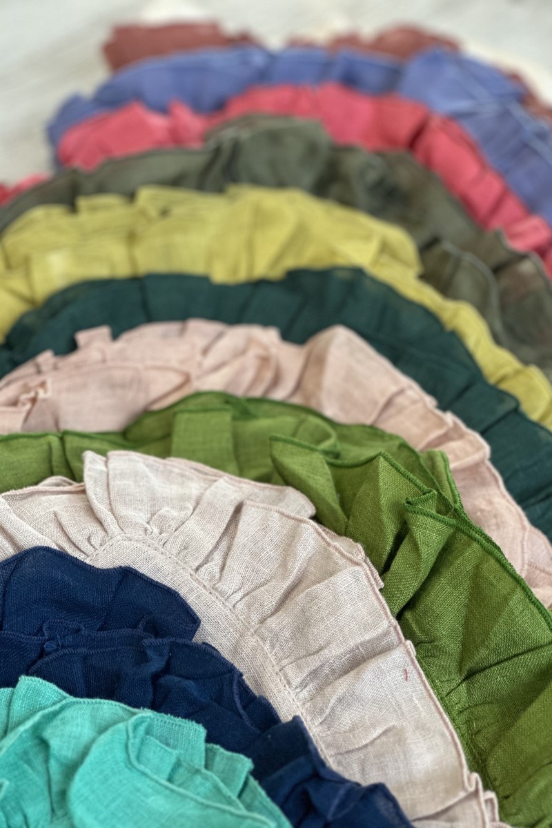 Lot de 12 serviettes de table Gitane assorties