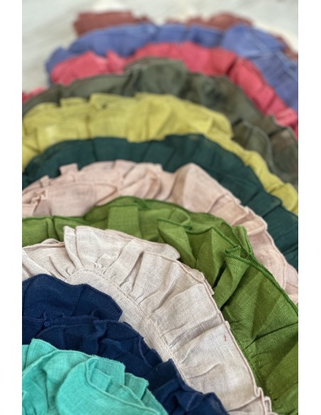 Lot de 12 serviettes de table Gitane assorties