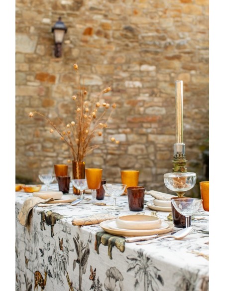 Ginkgo Tablecloth in Viscose Linen
