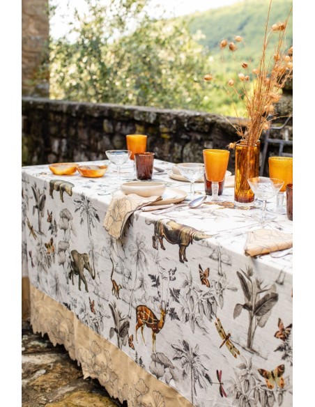 Nappe en lin viscose Ginkgo