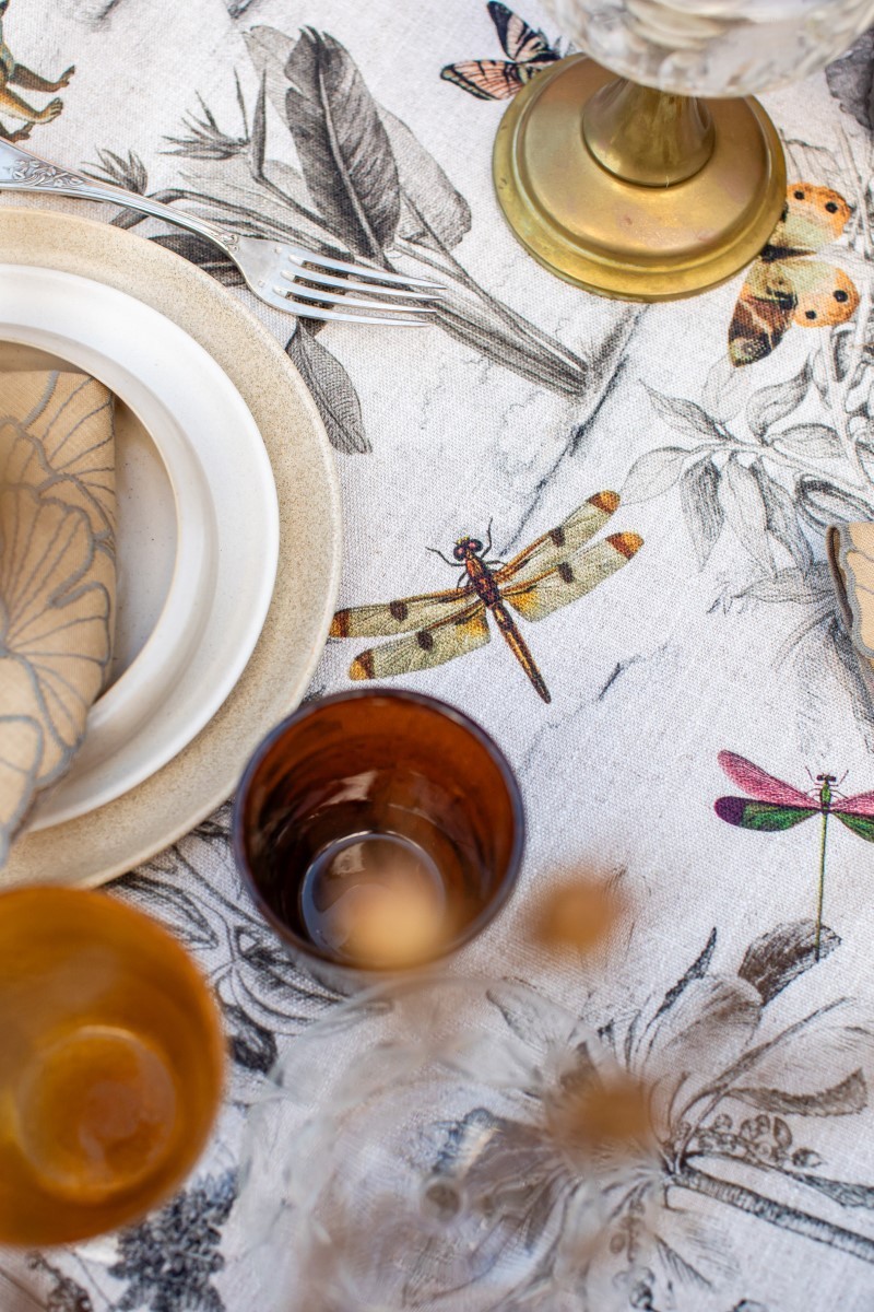 Nappe en lin viscose Ginkgo