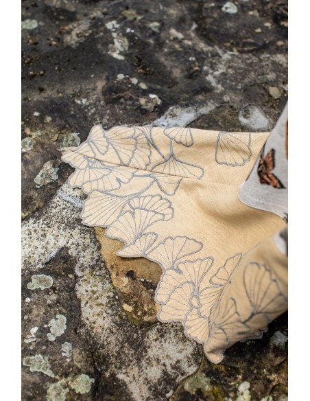 Ginkgo Tablecloth in Viscose Linen