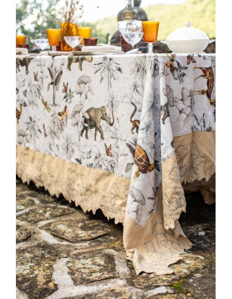 Nappe en lin viscose Ginkgo