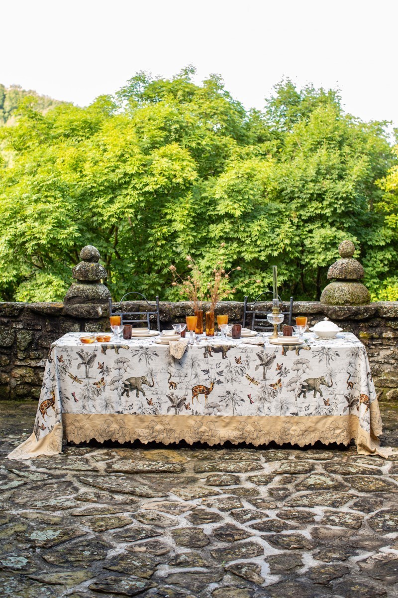 Nappe en lin viscose Ginkgo