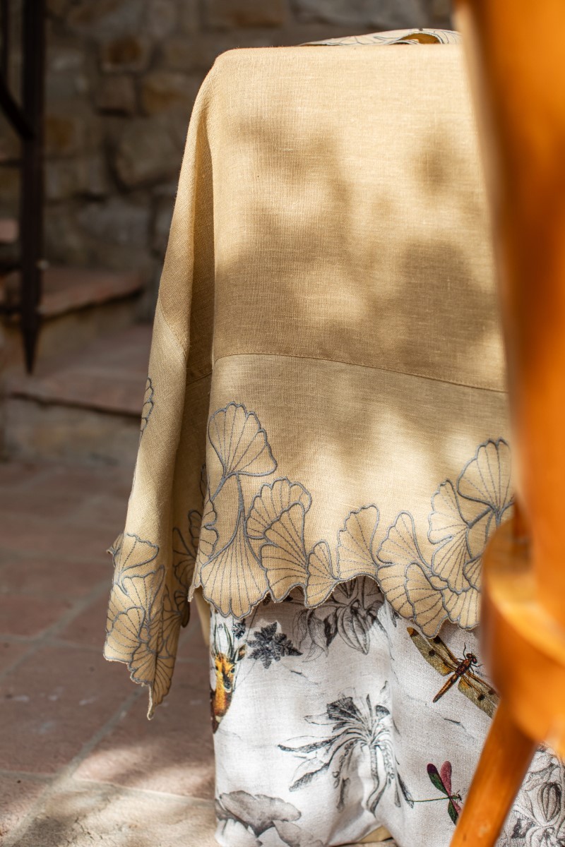Nappe en lin Ginkgo