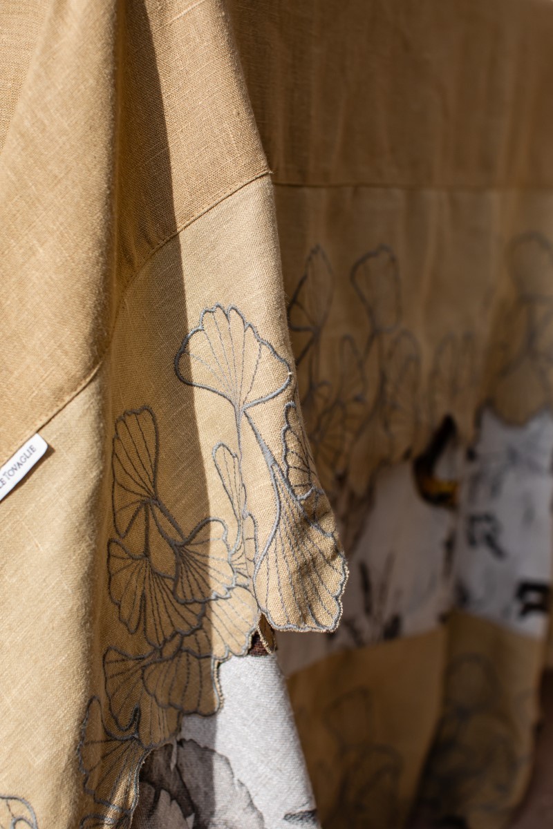 Nappe en lin Ginkgo