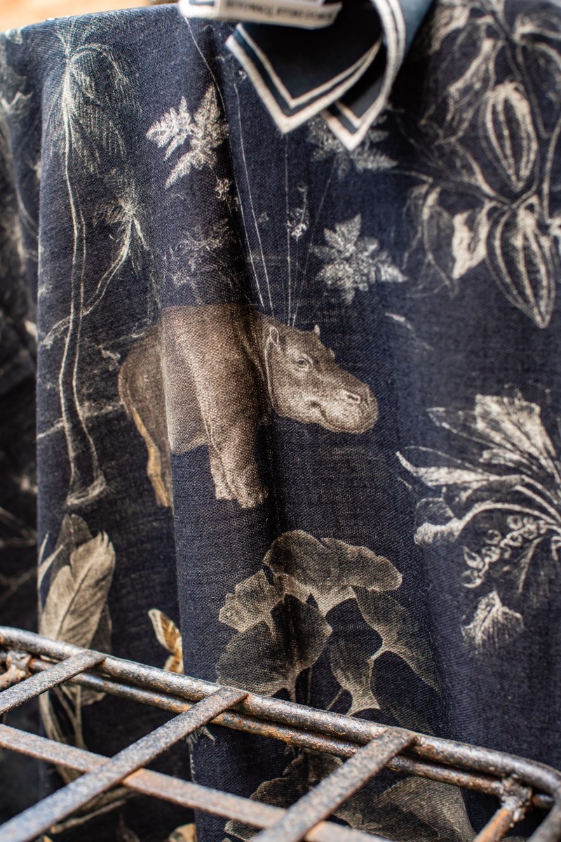 Ginkgo Tablecloth in Viscose Linen