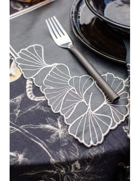 Ginkgo Tablecloth in Viscose Linen