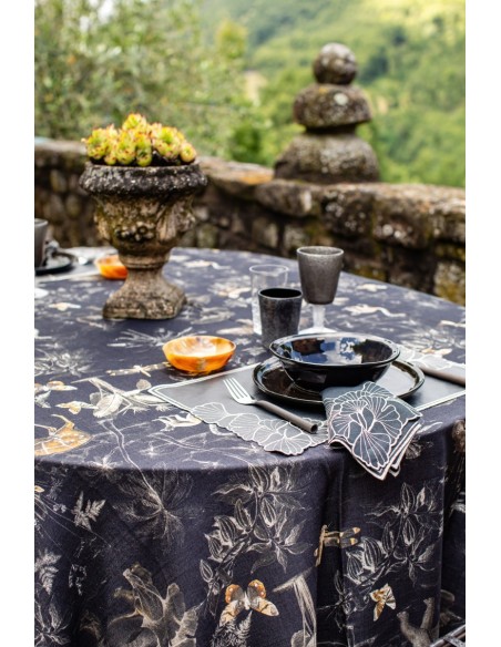 Ginkgo Tablecloth in Viscose Linen