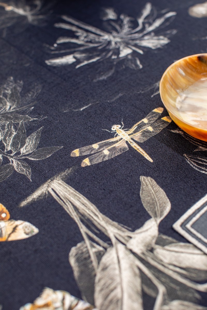 Ginkgo Tablecloth in Viscose Linen