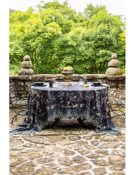Ginkgo Tablecloth in Viscose Linen