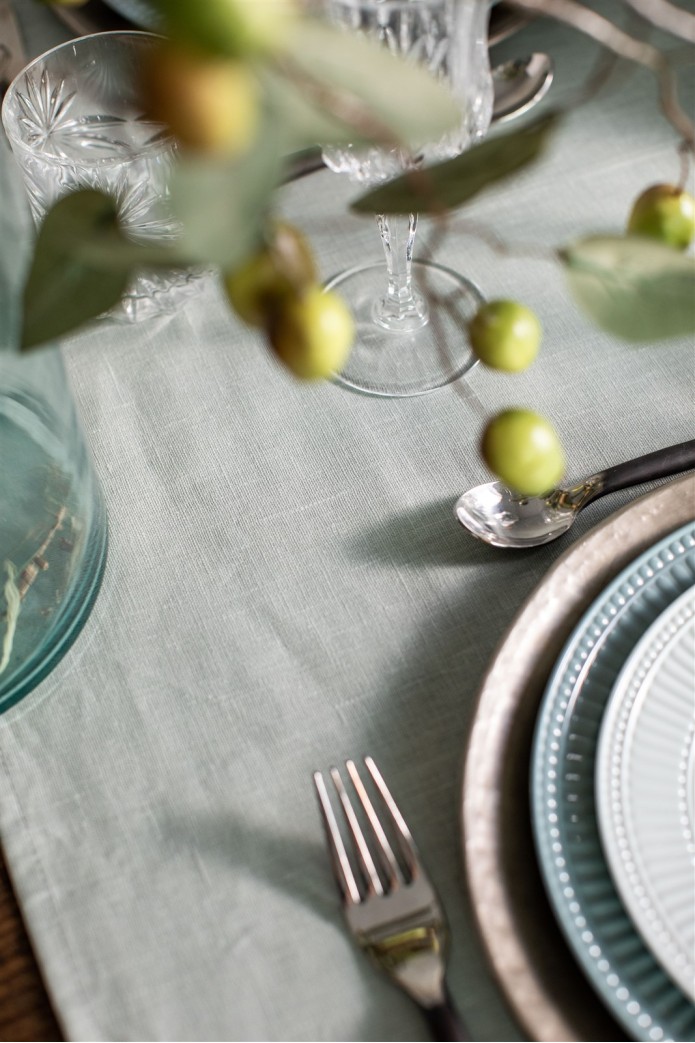 Chemin de table en lin Bauhaus 2