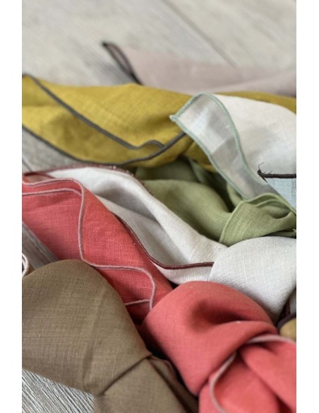 Set di 12 Tovaglioli Filo Assortiti