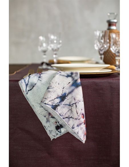 Serviette de table en lin Petals