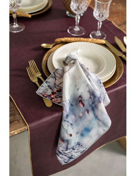 Serviette de table en lin Petals