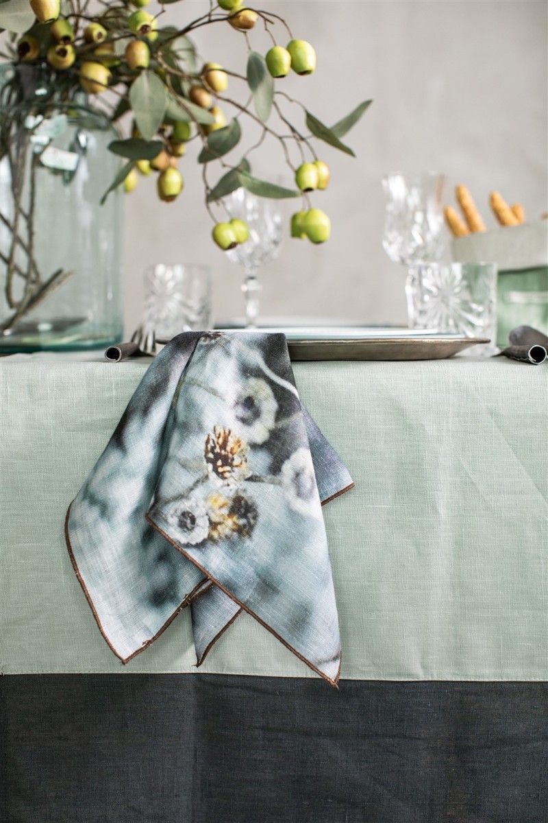 Serviette de table en lin Petals