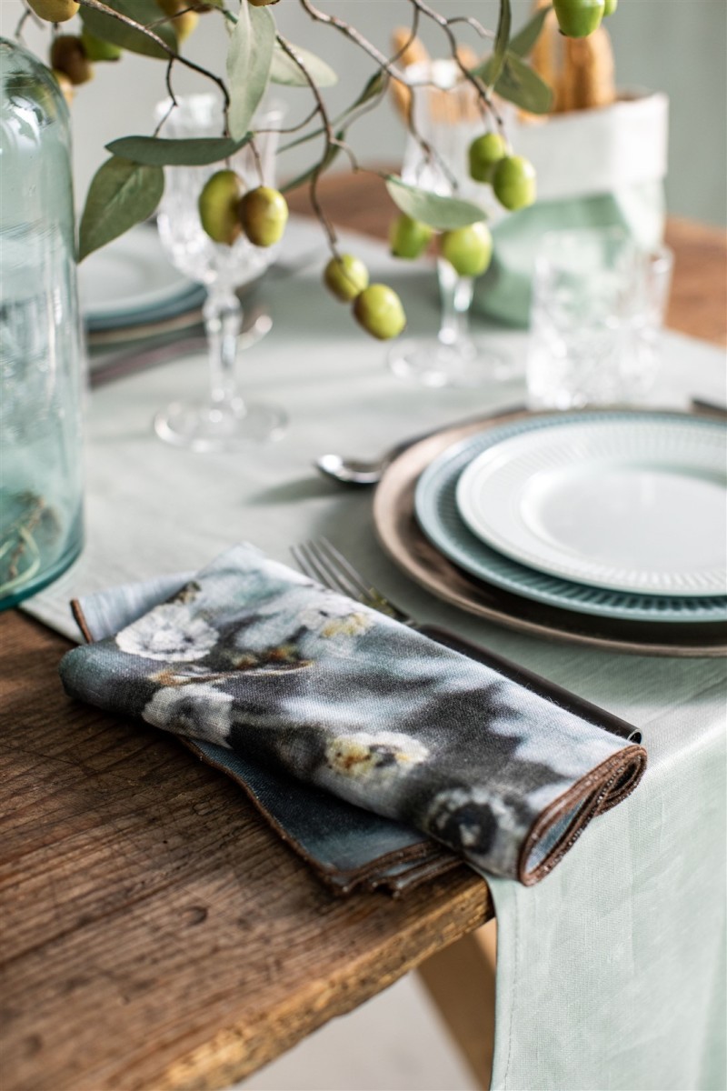 Serviette de table en lin Petals