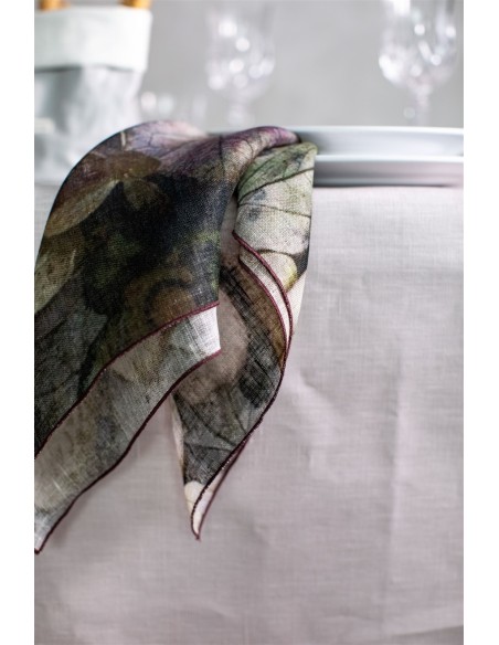 Serviette de table en lin Petals