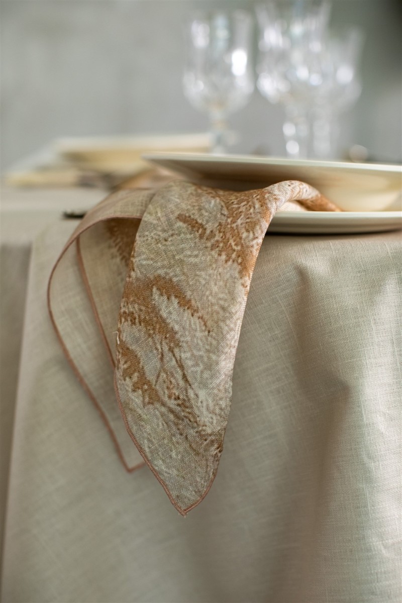 Serviette de table en lin Petals