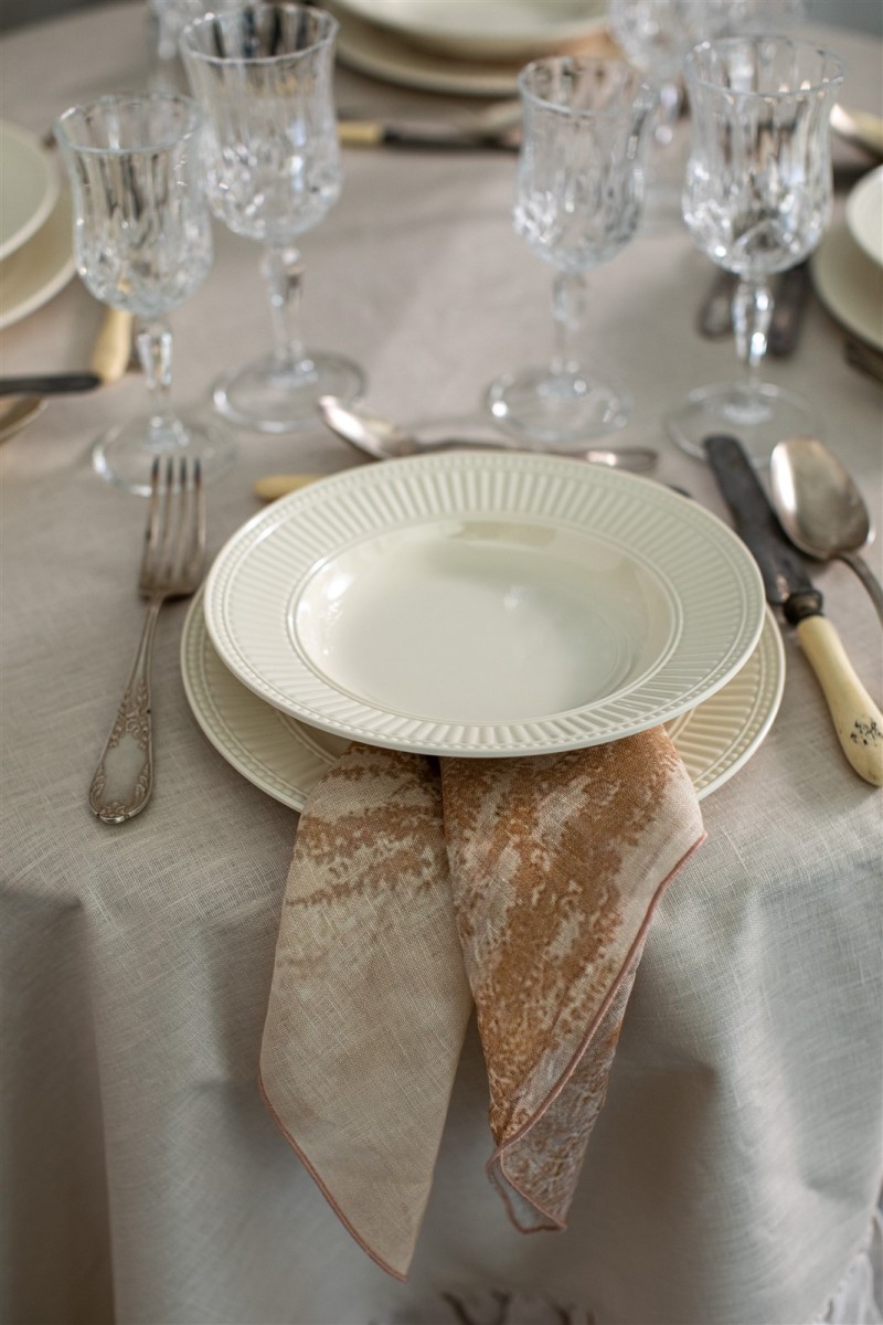 Serviette de table en lin Petals