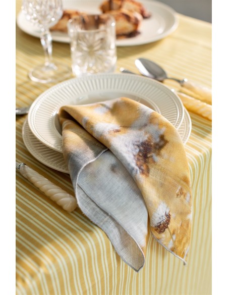 Serviette de table en lin Petals