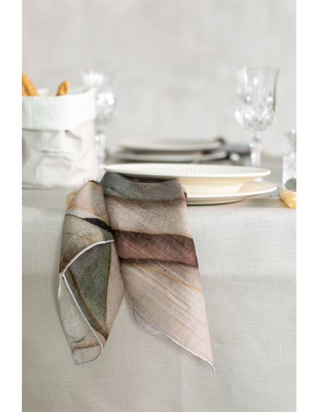 Serviette de table en lin Petals