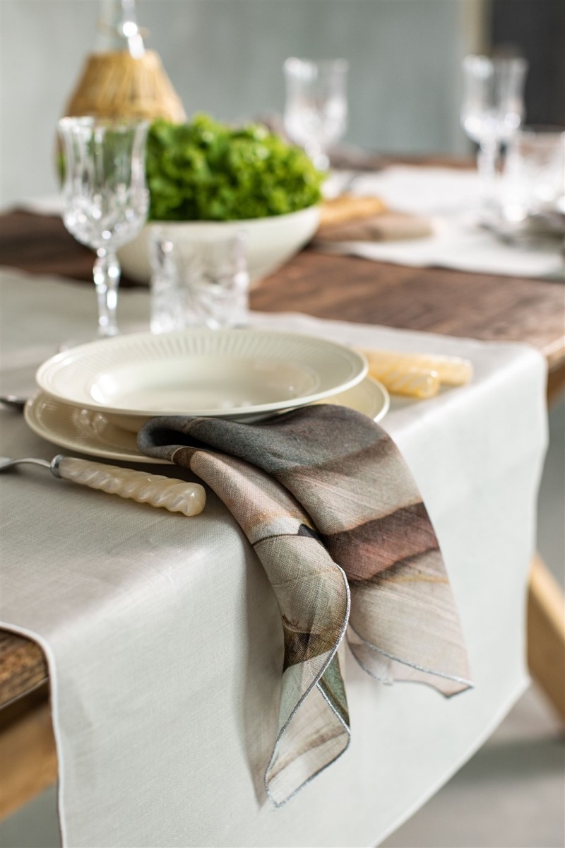 Serviette de table en lin Petals