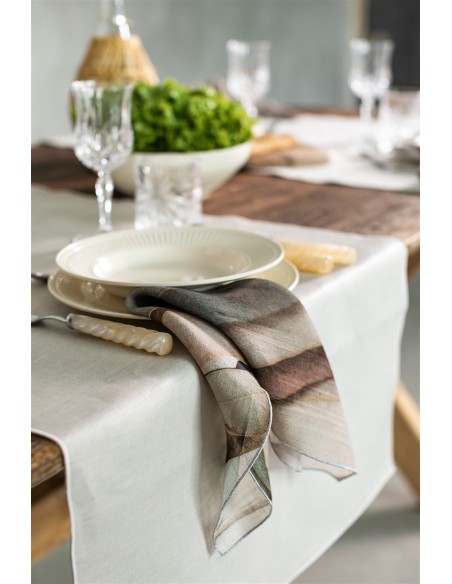 Serviette de table en lin Petals