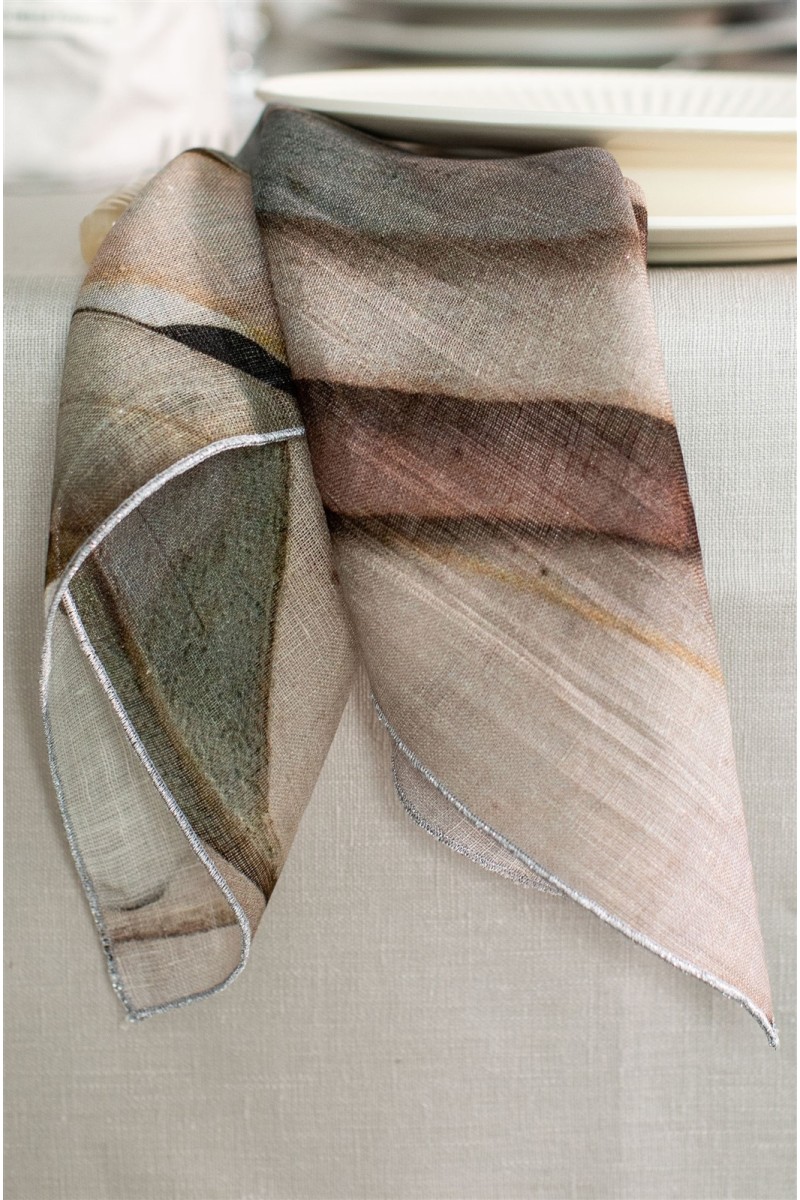 Serviette de table en lin Petals
